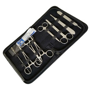 Juego de instrumentos quirúrgicos de acero inoxidable, kit de instrumentos de teatro de operaciones médicas de hospital con estuche de cuero con cremallera - Product Image 5