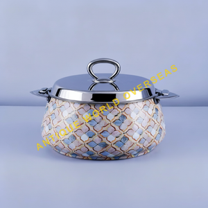 Olla Caliente Aislada de Acero Inoxidable, Cazuela con Diseño Floral, Tazón para Servir, Cocina, Comedor, Hotel, Restaurante, Mejor Precio Bajo, 26CM - Product Image 5
