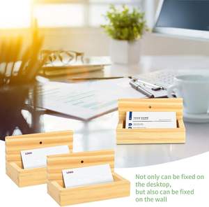 2 Pieces <b>Business</b> <b>Card</b> <b>Holder</b> Wall Mount Wood Hanging <b>Business</b> <b>Card</b> <b>Holder</b> <b>Business</b> <b>Card</b> Wall Display for Office School Home - Product Image 5