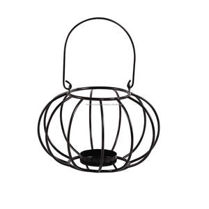 Portavelas y Porta Té de Calabaza de Metal Negro Antiguo, Hechos a Mano, Ecológicos, Duraderos, Decoración para el Hogar - Product Image 6