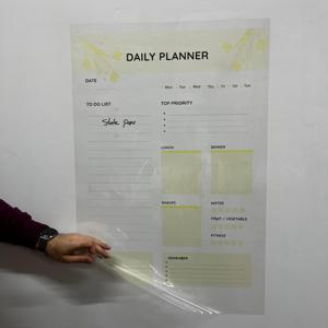 Planificador diario con adhesión estática, pizarra blanca de borrado en seco, reutilizable, sin adhesivo, organizador de pared, poliestireno, modelo 7 - Product Image 5