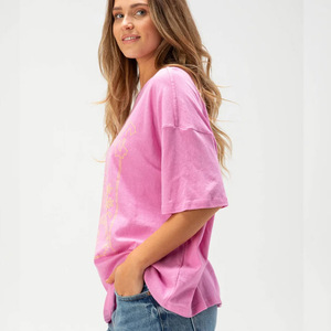 T-shirts simples pour femmes en gros | T-shirt décontracté uni 100% coton | Logo personnalisé à manches courtes fournisseur OEM/ODM - Product Image 3