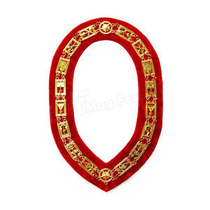 Collier de chaîne maçonnique de vente chaude d'usine Design solide Regalia Grand Master Collier de chaîne maçonnique - Product Image 3