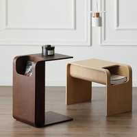Table d'appoint en C en bois Table de canapé à cadre en bois durable parfaite pour le salon, la chambre ou le coin bureau