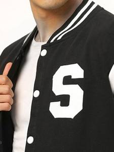 Nouveau design de veste universitaire pour hommes, patchs chenille à la mode, col côtelé brodé, bouton, veste universitaire Letterman - Product Image 4