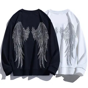 New Design Winter Season Wear Men Brand Sweatshirts High Quality Male Rhinestone Sweatshirts By Al Faraj