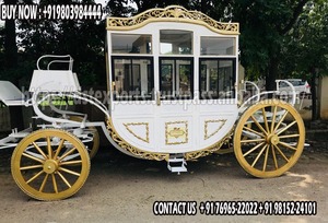 Fabricant de voitures élégantes Victoria Touring Buggy Véhicule à cheval couvert noir pour les mariages Canadien Victoria Horse Buggy - Product Image 5