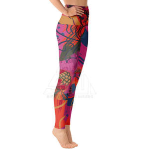 Leggings de sport actifs à taille haute, contrôle du ventre, pantalon de yoga, vêtements de sport de gym, spandex/polyester pour femmes - Product Image 2
