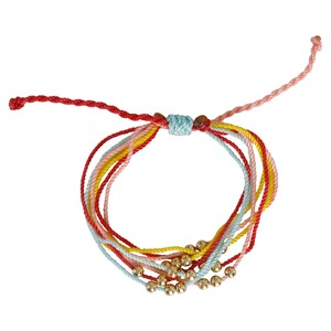 สร้อยข้อมือลูกปัดและโลหะผสมกับสร้อยข้อมือชุบทองคำขาวสีเหลืองทองสำหรับผู้หญิงหลากหลาย - Product Image 4