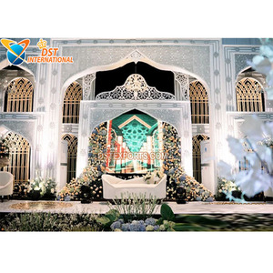 ชุดรูปแบบโมร็อกโกสำหรับงานแต่งงานงานปาร์ตี้ต้อนรับแกรนด์งานแต่งงานสีขาวดูเเเเต่งงานต้อนรับเวทีงานแต่งหรูหรา - Product Image 1