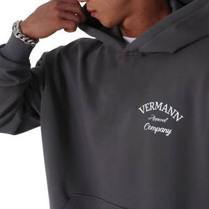 Survêtements d'entraînement personnalisés à impression bouffante avec broderie de jogging pour hommes Slim Fit 100% sweat cargo en coton Sweats à capuche et sweat-shirts pour hommes - Product Image 5