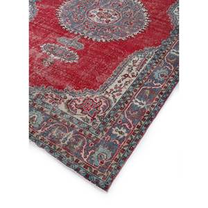 Alfombra de Lana Anudada a Mano de Gran Tamaño, Diseño de Medallón Rojo y Naranja, para Sala de Estar, Pasillo Rectangular, Modelo Pae-2257 - Product Image 2