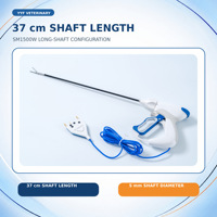 YYF SM1500W Pince à tissus incurvée de 5 mm et 37 cm pour la chirurgie laparoscopique vétérinaire