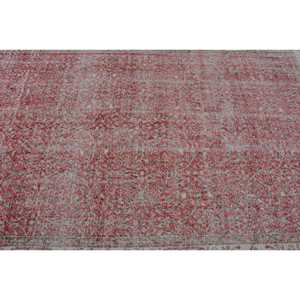 Vintage Rug 5.3x8.3 ft, <b>Red</b> White Southwestern <b>Wool</b> Turkish Rug - Product Image 5