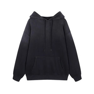 Sweat à capuche délavé en coton pour hommes, sweat à capuche Streetwear épais délavé à l'acide, sweat à capuche vierge pour hommes, au prix de gros - Product Image 2