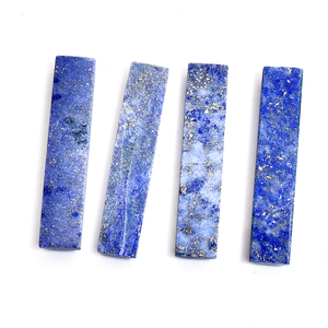 Lapis Lazuli Naturel 35x7mm baguette Rosecut Gemstone 13.25 Cts Iroc Ventes Pierre Lâche De Haute Qualité Afgani Lapis bar Cabine À Facettes - Product Image 4