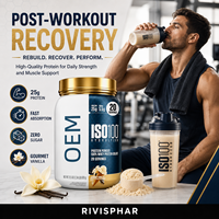 Poudre d'isolat de protéines de lactosérum hydrolysée, absorption rapide, sans sucre, faible en glucides, saveur vanille gourmet, pour la récupération musculaire