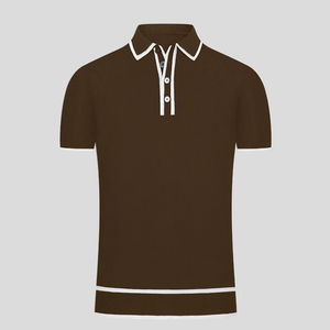 Uniforme personnalisé de haute qualité, polo de golf pour homme en coton/polyester avec logo brodé - Product Image 5