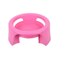 Chariot à roulettes robuste pour bouteille de gaz en plastique rose, support rond pour bouteille de GPL avec roulettes pour cuisine et organisation domestique