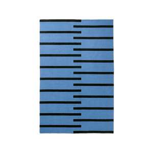 Stylish Handwoven Uneven Striped Cotton Flat Weave <b>Blue</b> <b>Rugs</b> Indoor & Outdoor Use Economical Area <b>Rugs</b> & Sets with Great Value - Product Image 1