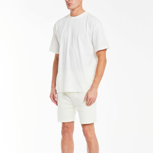 Conjunto Deportivo Transpirable de Verano para Hombre, Camiseta de Manga Corta y Pantalones Cortos, 2 Piezas, Cuello Redondo, Algodón, para Entrenamiento, Gimnasio, Correr - Product Image 3