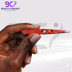 Pinzas para Cejas de Acero Inoxidable de Diseño Personalizado en Color Rojo, Duraderas, con Punta Inclinada para Eliminar Vello Encarnado, las Mejores del 2026 - Product Image 5