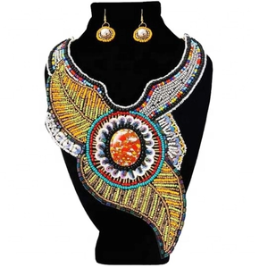 Collier de broderie de perles de verre multicolores Nouvelle galerie de mode Petit collier de bijoux en perles colorées Chaîne à maillons pour cadeau - Product Image 6