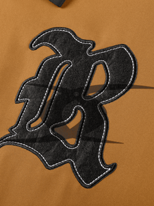 Chaqueta universitaria de cuero informal con estampado personalizado para hombre, cuello de piel de oveja, diseño superior con botones transpirables para la temporada de invierno - Product Image 6