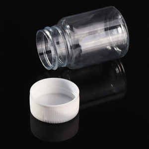 Pilules en plastique PET transparent avec bouchon à vis Poudre de capsule pharmaceutique 20ml 50ml 100ml pour emballage de laboratoire et de supplément - Product Image 3