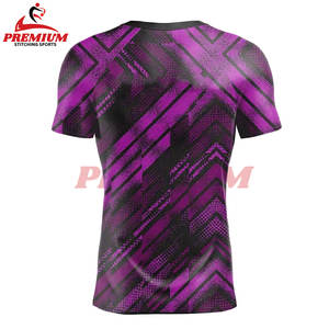 Sublimé Mma Rashguard pour hommes Muay Thai t-shirt à manches courtes Kickboxing Compression chemise course haut respirant - Product Image 2
