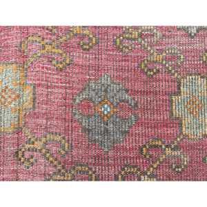 พรมตุรกีขนาดใหญ่ 5.6x10.7 ฟุต, พรมขนสัตว์ลายต้นไม้และพืชสีแดงสไตล์วินเทจ - Product Image 5