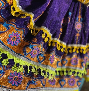 Vestido tribal modesto para mujer para Halloween vestido de lujo afgano patrón de retazos bordado Diseño Simple Boutique en línea 1007 - Product Image 2