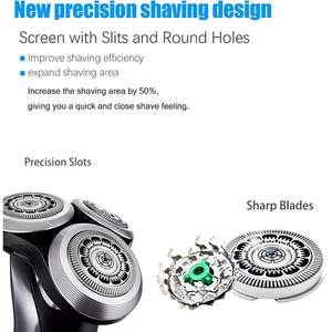 Cabezales de Repuesto para Afeitadora Eléctrica, Compatibles con la Serie de Afeitadoras Eléctricas Recargables, para Cara y Cuerpo, Resistentes al Agua y Lavables - Product Image 4