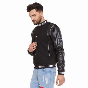 Vestes varity à manches en cuir originales de couleur noire, vêtements décontractés pour hommes, vêtements d'hiver - Product Image 4