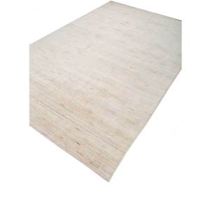 Alfombras de Lana Tejidas a Mano Contour Ivory, Alfombra Rectangular Grande de 9x12, Estilo Clásico para el Hogar, Pasillo, Color Sólido, Viscosa, Hechas a Mano, Hwl-200 - Product Image 2