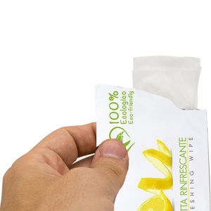 1000 Biodegradable Lemon Scented Wipes 7x10cm Disposable Eco-friendly <b>Restaurant</b> & <b>Hotel</b> <b>Service</b> <b>Equipment</b> Made in Italy - Product Image 2