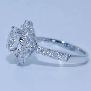 Solitaire <b>Ring</b> 14k 18k Lab Grown Diamond Engagement <b>Ring</b> Quality 925 Silver Lab Grown Diamond Wedding <b>Ring</b> For Women - Product Image 5