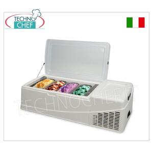 Vitrine à glaces de comptoir commerciale avec couvercle complet - Product Image 3