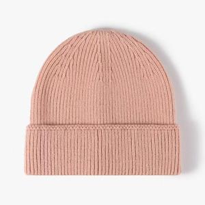 Wholesale <b>Plain</b> Knitted Beanie <b>Cap</b> with Custom Embroidered Logo Warm Winter Acrylic Hat - Product Image 4