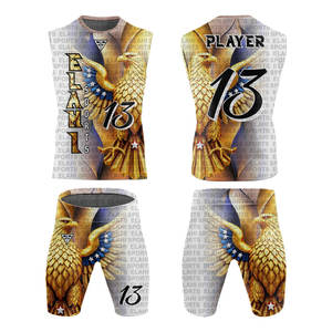 Ensemble d'uniformes de football américain 7v7 pour adultes, respirant, antibactérien, unisexe, sans manches, séchage rapide, personnalisable pour équipe - Product Image 3