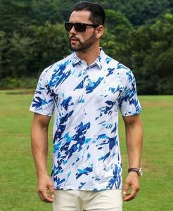 Polo de manga corta informal de verano para hombre, Polo de Pakistán, tejido elástico transpirable de secado rápido, patrón de rayas - Product Image 1