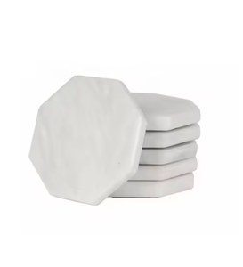Marble and Wooden Coasters Attractive Design <b>Table</b> <b>Top</b> <b>Decoration</b> Coaster Set with Anti-Slip Base Stylish & Functional Coasters - Product Image 2