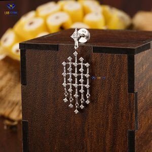 0.47 TDW rond brillant coupe diamant boucle d'oreille or blanc Labgrown diamant Hpht/Cvd diamant bijoux - Product Image 2