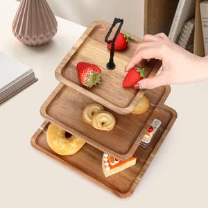 Décoration de table de maison support à gâteau en bois d'acacia avec vernis pour l'artisanat support à gâteau en bois au design unique pour la vente en gros - Product Image 6