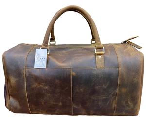 Bolsa de viaje de lona de cuero para exteriores hecha a mano personalizada al por mayor, bolsa de traje de negocios con cierre de cremallera para hombre - Product Image 6