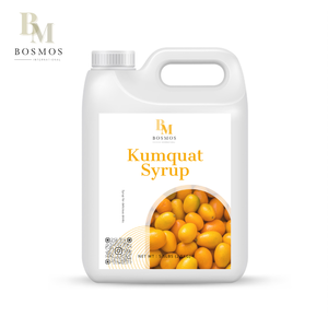 Bosmos - El Mejor Jarabe Concentrado de Té de Burbujas de Taiwán con Sabor a Fruta, 2.5 kg, Kumquat, Certificado Halal y HACCP, 6 Botellas de Jugo de Tapioca - Product Image 1