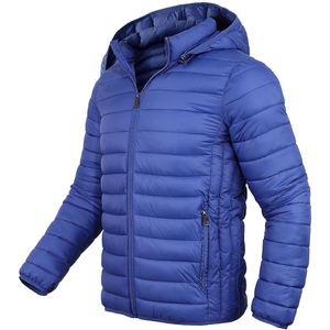 Men's Winter Hooded Puffer Jacket Casual Lightweight Warm Quilted Down Jacket Full Zip Outerwear Warm Hooded Puffer Jacket - Product Image 4