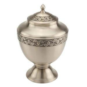 Style américain traditionnel argent gravé métal animal de compagnie crémation urne funéraire mémorial souvenir pour le service des cendres - Product Image 6