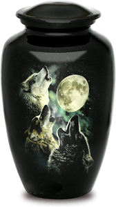 Urna de cremación de aluminio, urna de cenizas funerarias con esmalte de pájaro, diseño moderno, urna de cremación hecha a mano - Product Image 5