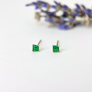 Pendientes de tuerca de piedras preciosas esmeralda de Plata de Ley 925 de tendencia, joyería hecha a mano, pendientes de estilo bohemio, joyería para mujer, regalo para niña - Product Image 5